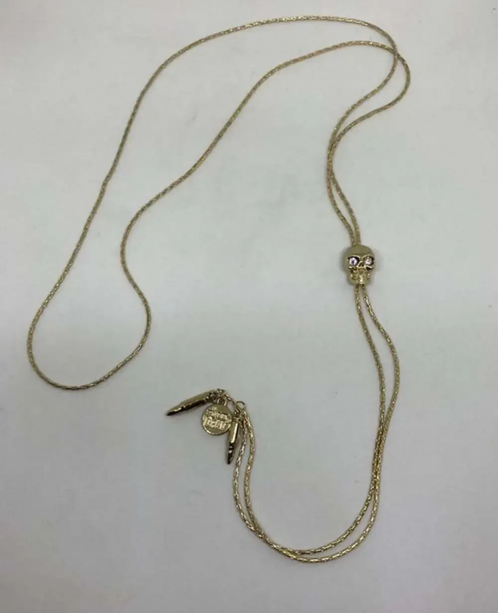NEW The Walking Dead Skull & Bullets Bolo Necklace *~* FAST FREE SHIPPING!